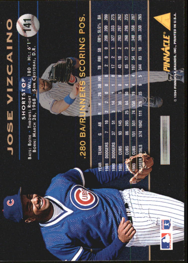 A6825- 1994 Pinnacle Baseball Carte 1-250 + Rookies -si Pick- 15 + Gratis US - Foto 278 di 493
