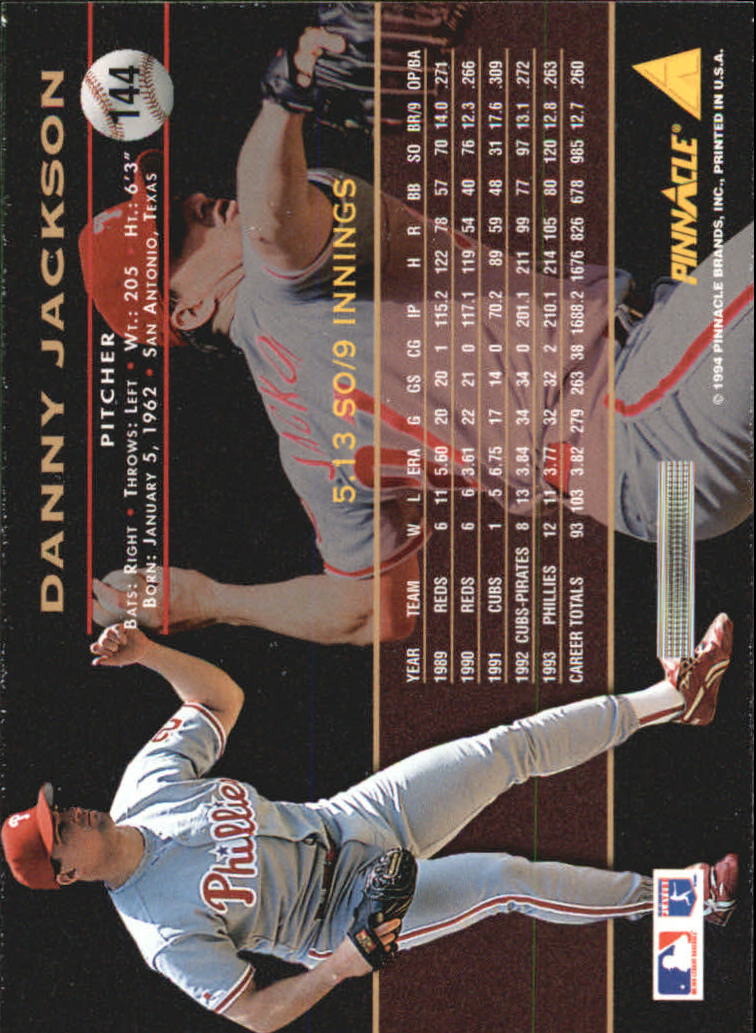 A6825- 1994 Pinnacle Baseball Carte 1-250 + Rookies -si Pick- 15 + Gratis US - Foto 284 di 493