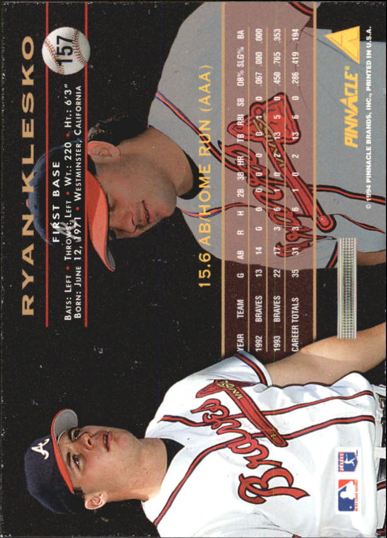 A6825- 1994 Pinnacle Baseball Carte 1-250 + Rookies -si Pick- 15 + Gratis US - Foto 310 di 493