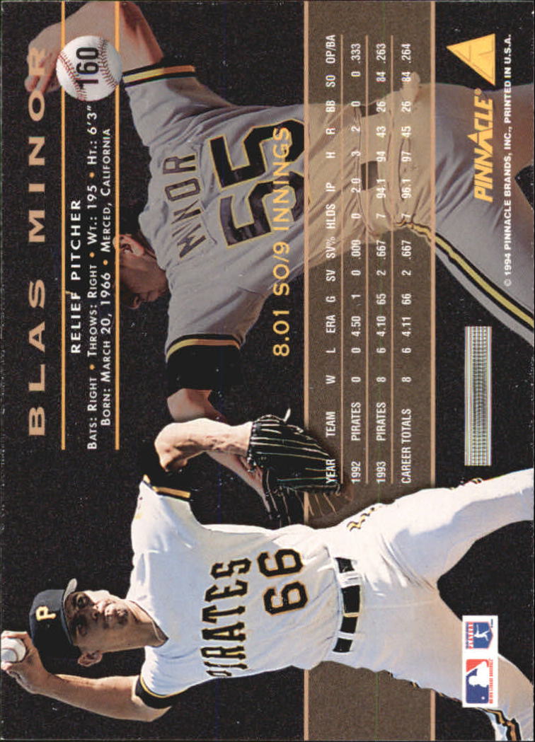 A6825- 1994 Pinnacle Baseball Carte 1-250 + Rookies -si Pick- 15 + Gratis US - Foto 316 di 493