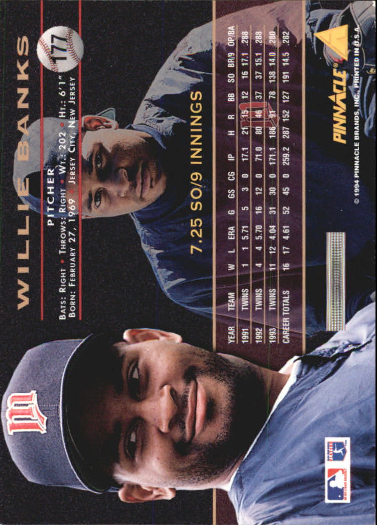 A6825- 1994 Pinnacle Baseball Carte 1-250 + Rookies -si Pick- 15 + Gratis US - Foto 350 di 493
