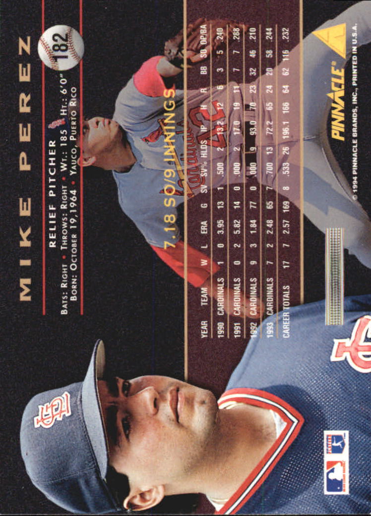 A6825- 1994 Pinnacle Baseball Carte 1-250 + Rookies -si Pick- 15 + Gratis US - Foto 360 di 493