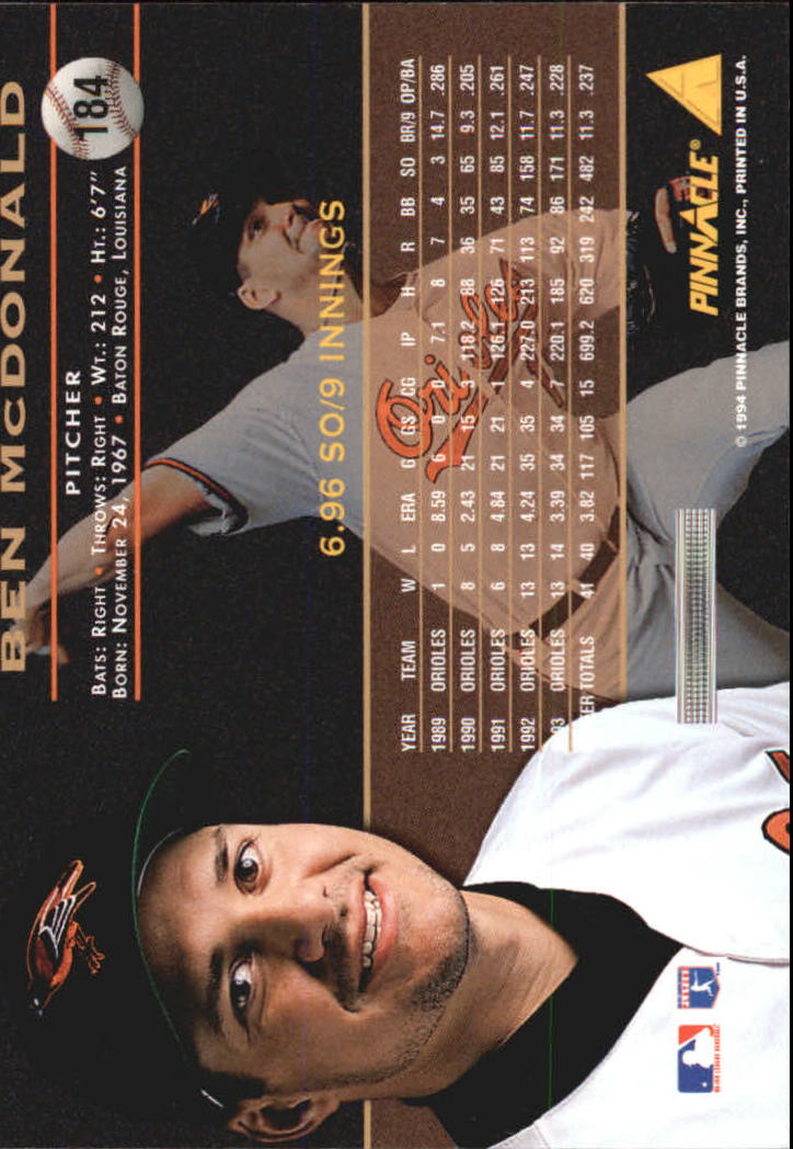 A6825- 1994 Pinnacle Baseball Carte 1-250 + Rookies -si Pick- 15 + Gratis US - Foto 364 di 493