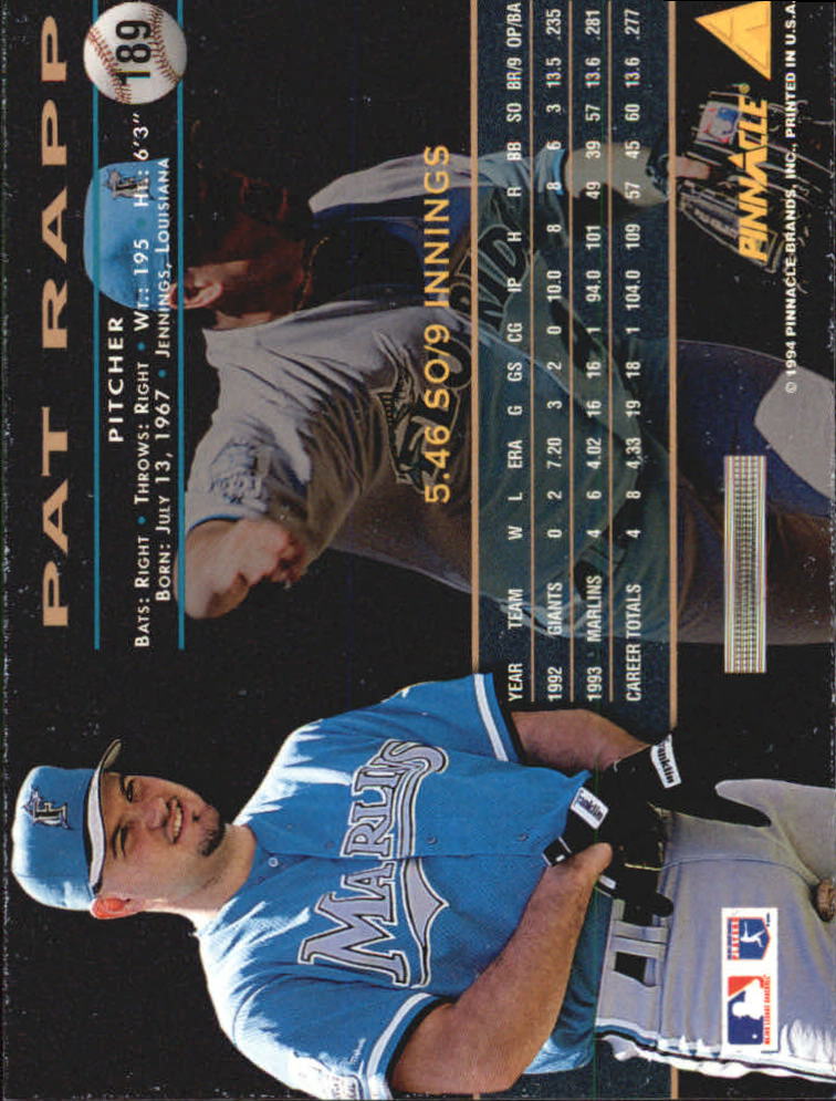 A6825- 1994 Pinnacle Baseball Carte 1-250 + Rookies -si Pick- 15 + Gratis US - Foto 374 di 493
