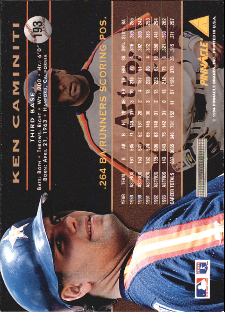 A6825- 1994 Pinnacle Baseball Carte 1-250 + Rookies -si Pick- 15 + Gratis US - Foto 382 di 493