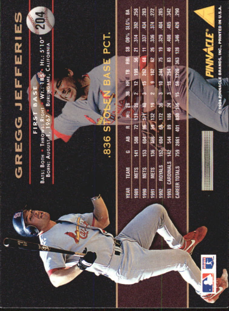 A6825- 1994 Pinnacle Baseball Carte 1-250 + Rookies -si Pick- 15 + Gratis US - Foto 404 di 493