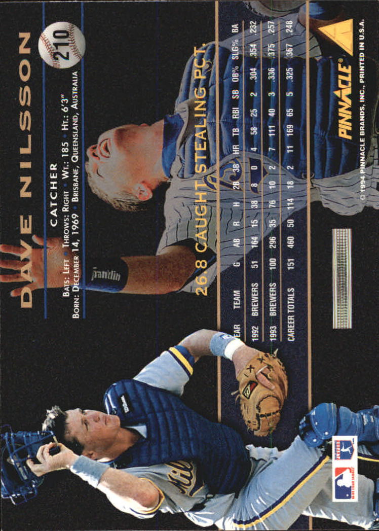 A6825- 1994 Pinnacle Baseball Carte 1-250 + Rookies -si Pick- 15 + Gratis US - Foto 416 di 493