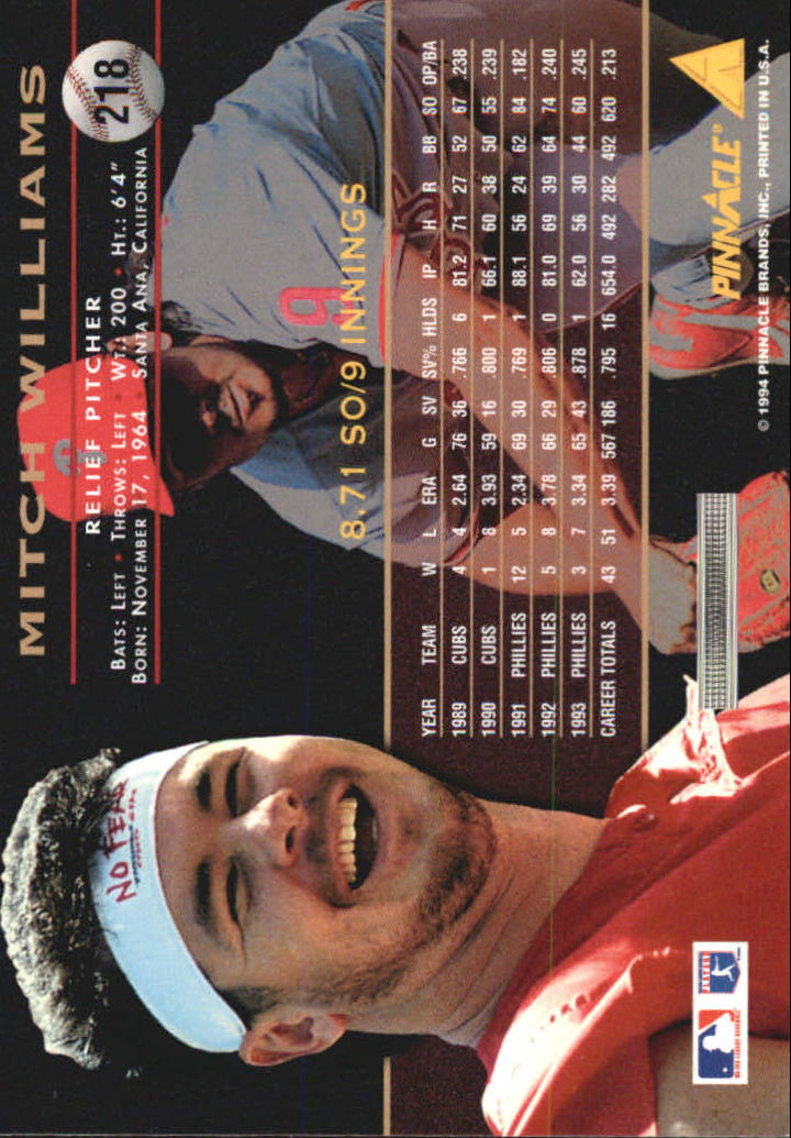 A6825- 1994 Pinnacle Baseball Carte 1-250 + Rookies -si Pick- 15 + Gratis US - Foto 432 di 493