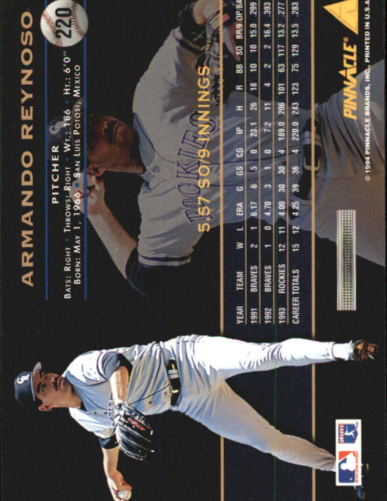 A6825- 1994 Pinnacle Baseball Carte 1-250 + Rookies -si Pick- 15 + Gratis US - Foto 436 di 493