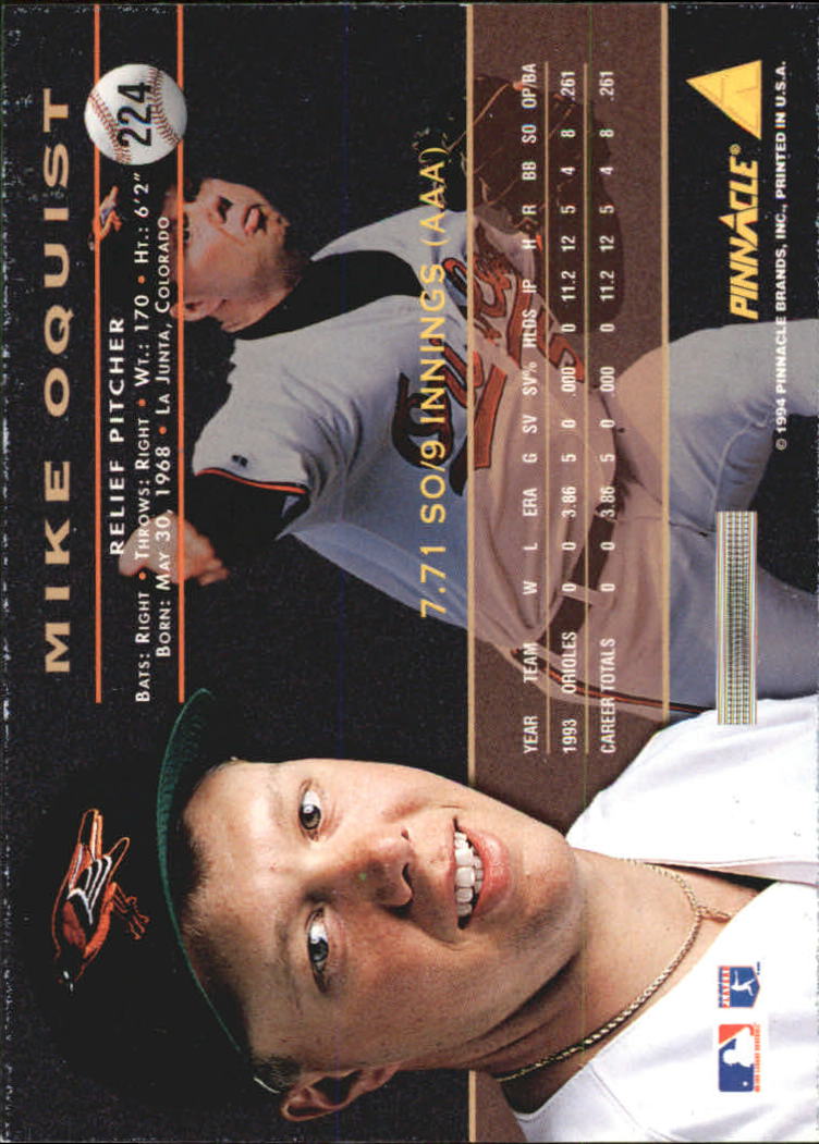 A6825- 1994 Pinnacle Baseball Carte 1-250 + Rookies -si Pick- 15 + Gratis US - Foto 444 di 493