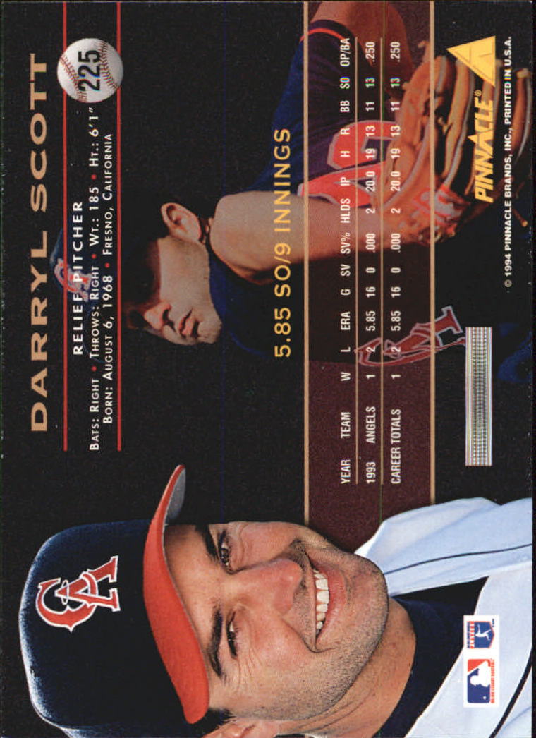 A6825- 1994 Pinnacle Baseball Carte 1-250 + Rookies -si Pick- 15 + Gratis US - Foto 446 di 493