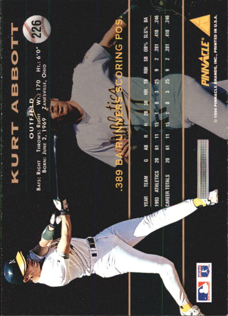 A6825- 1994 Pinnacle Baseball Carte 1-250 + Rookies -si Pick- 15 + Gratis US - Foto 448 di 493