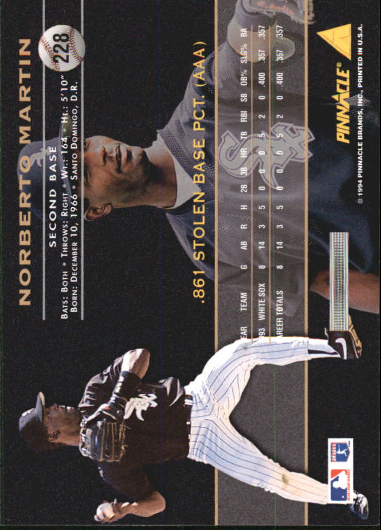 A6825- 1994 Pinnacle Baseball Carte 1-250 + Rookies -si Pick- 15 + Gratis US - Foto 452 di 493