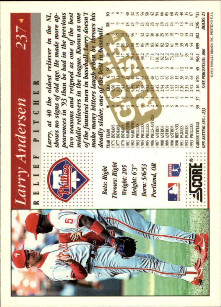 A7290- 1994 Score Gold Rush BB Inserts #s 1-250 -You Pick- 15+ FREE US SHIP - Picture 273 of 439