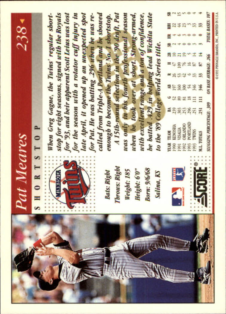 A7290- 1994 Score Gold Rush BB Inserts #s 1-250 -You Pick- 15+ FREE US SHIP - Picture 13 of 439