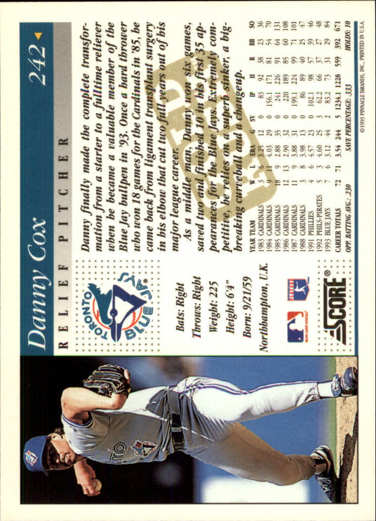A7290- 1994 Score Gold Rush BB Inserts #s 1-250 -You Pick- 15+ FREE US SHIP - Picture 259 of 439
