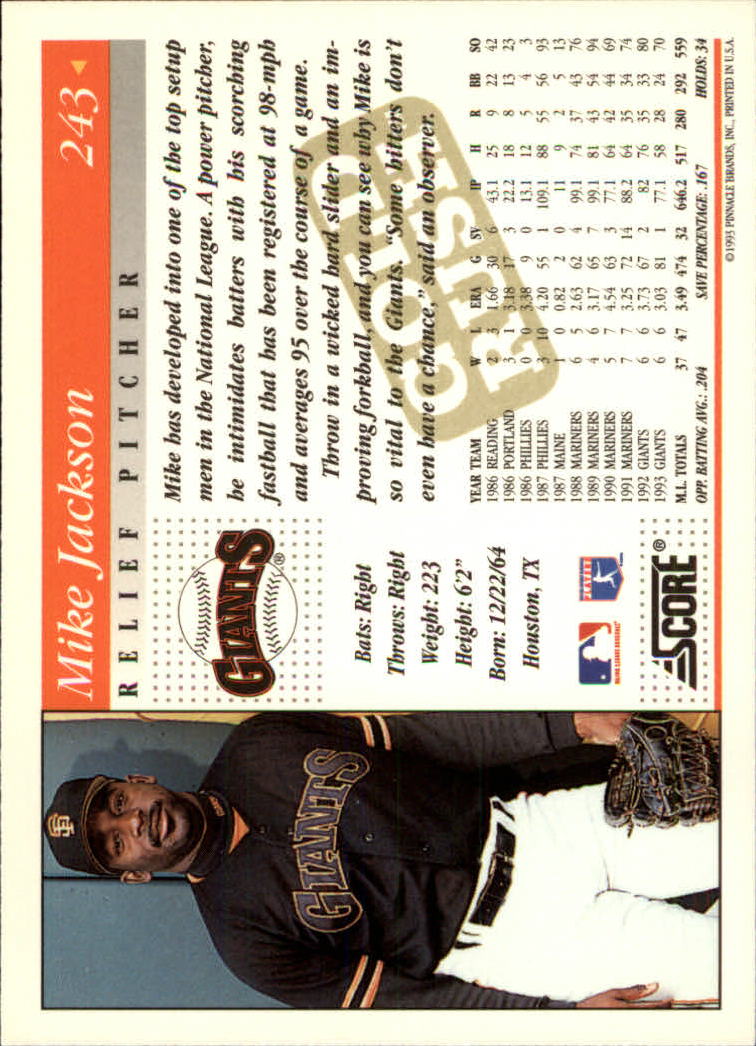 A7290- 1994 Score Gold Rush BB Inserts #s 1-250 -You Pick- 15+ FREE US SHIP - Picture 321 of 439