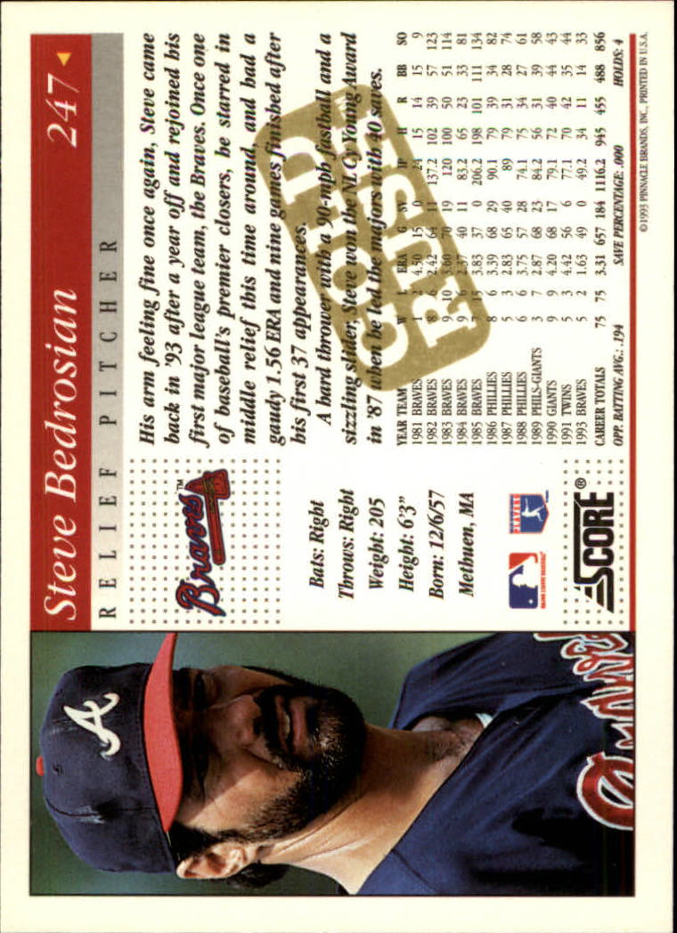 A7290- 1994 Score Gold Rush BB Inserts #s 1-250 -You Pick- 15+ FREE US SHIP - Picture 239 of 439