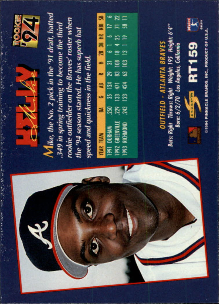 1994 Score Rookie/Traded #RT159 Mike Kelly back image