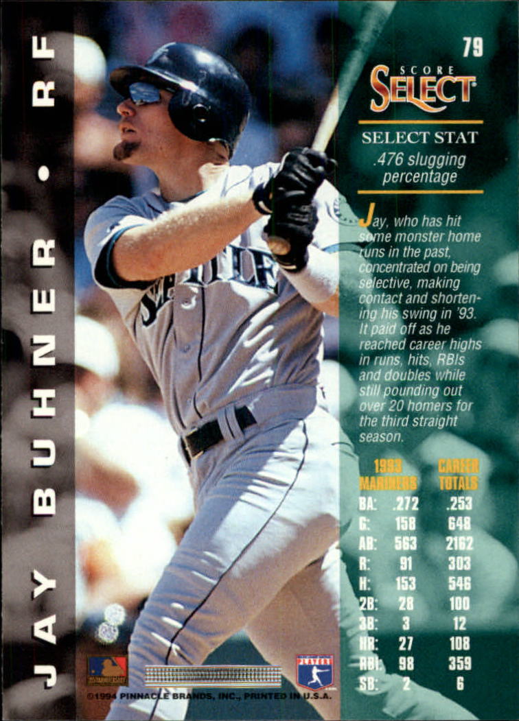 1994 Select #79 Jay Buhner back image