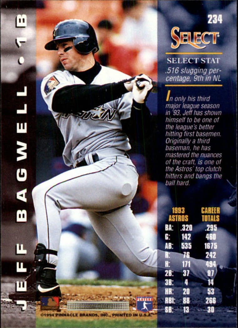 1994 Select #234 Jeff Bagwell back image