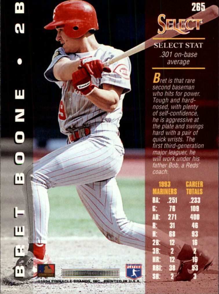1994 Select #265 Bret Boone back image