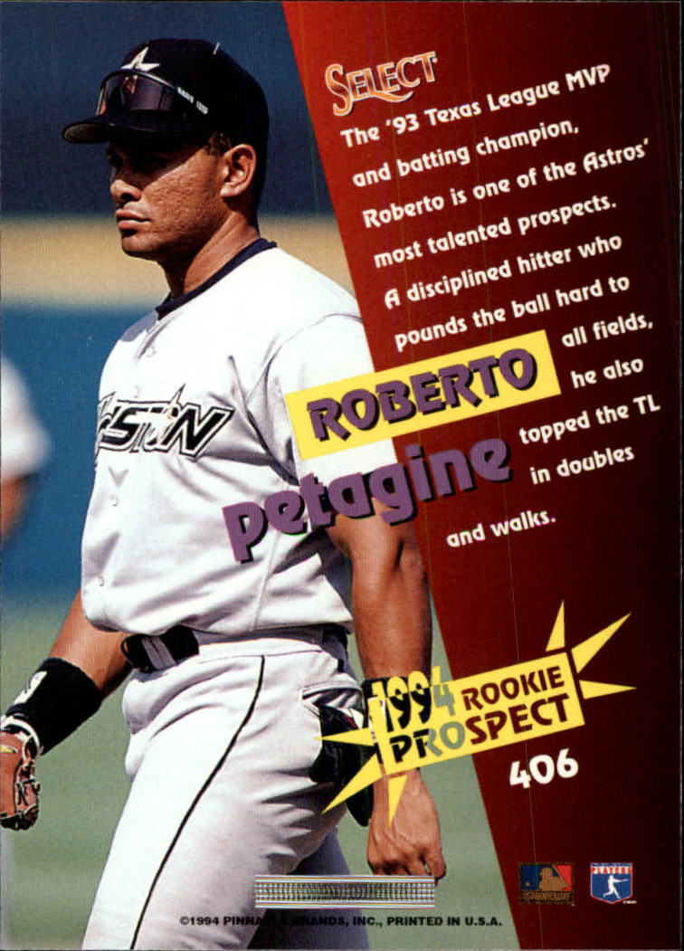 1994 Select #406 Roberto Petagine back image