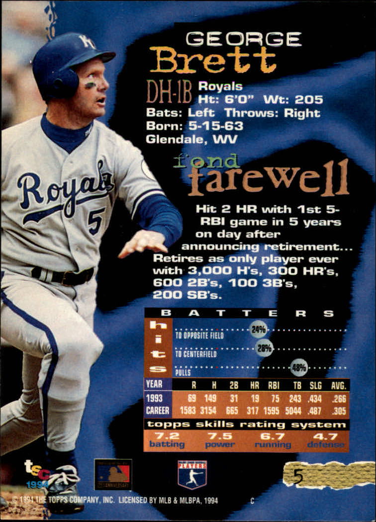 1994 Stadium Club Baseball Part 1 Main Set Card #1-250 - Picture 11 of 501