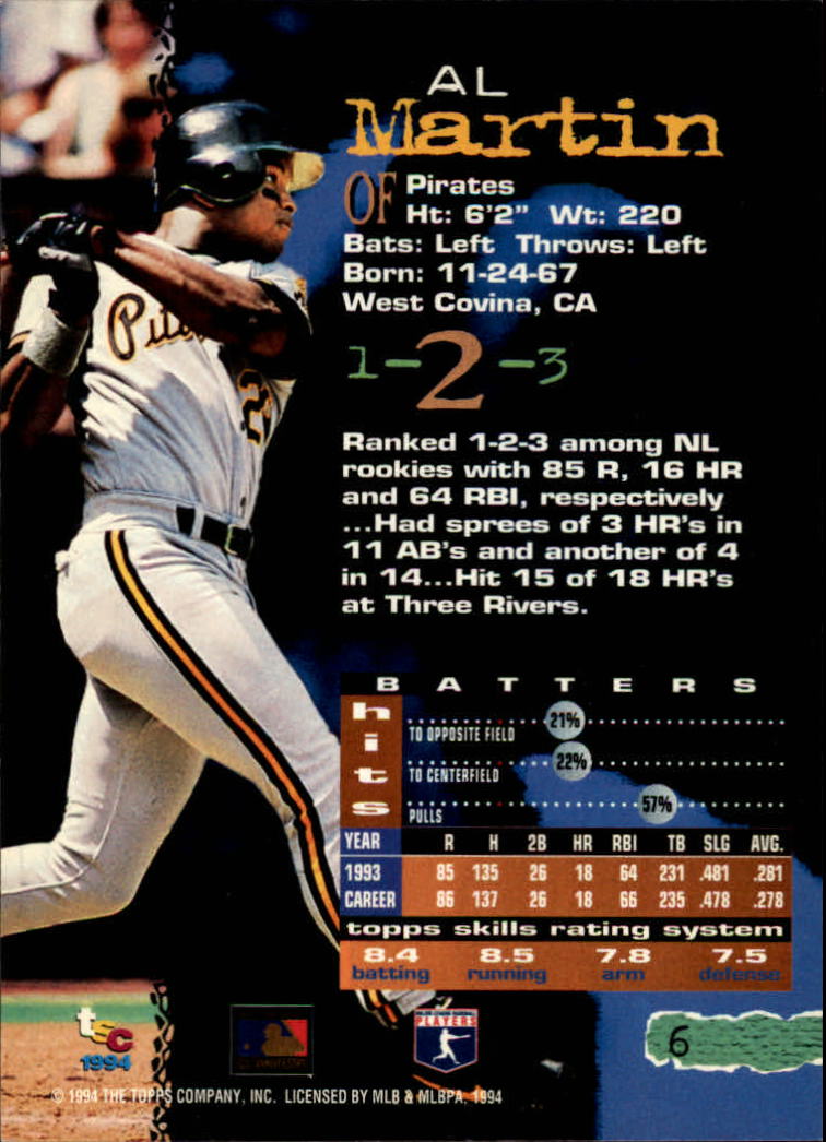 1994 Stadium Club Baseball Part 1 Main Set Card #1-250 - Picture 13 of 501