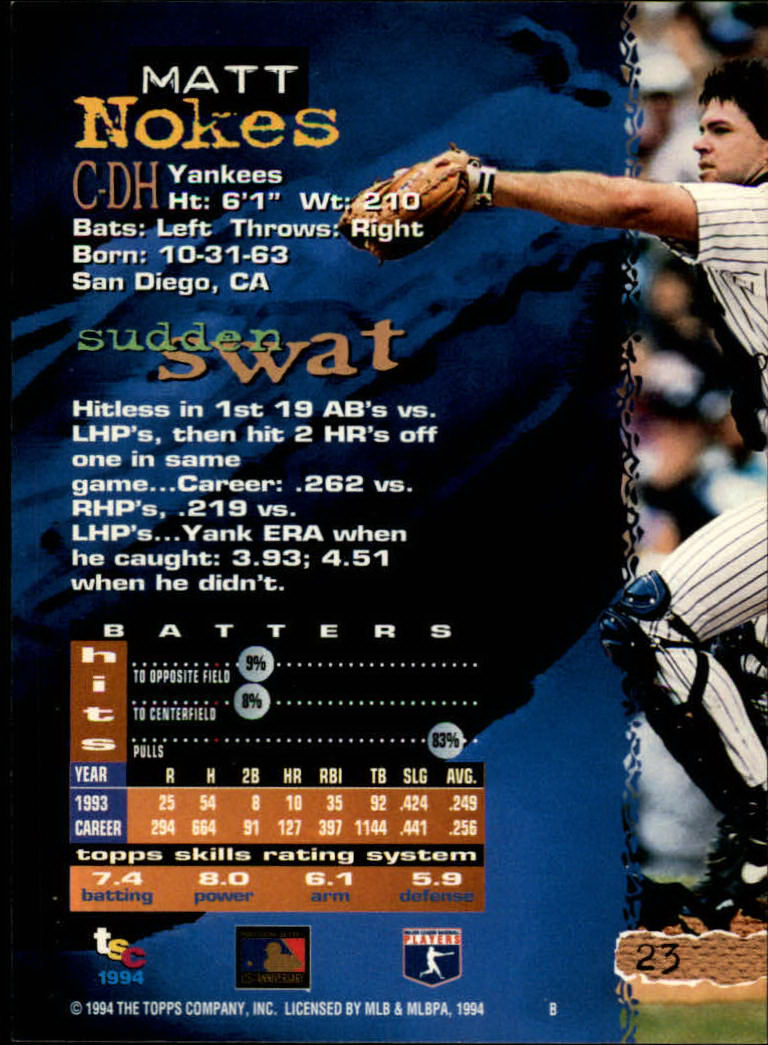 1994 Stadium Club Baseball Part 1 Main Set Card #1-250 - Picture 47 of 501