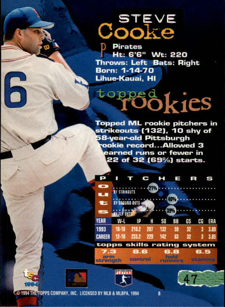 1994 Stadium Club Baseball Part 1 Main Set Card #1-250 - Picture 95 of 501