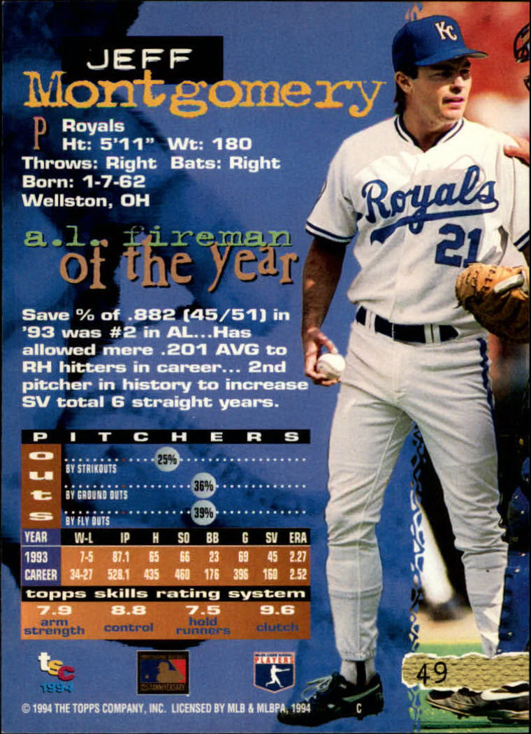1994 Stadium Club Baseball Part 1 Main Set Card #1-250 - Picture 99 of 501