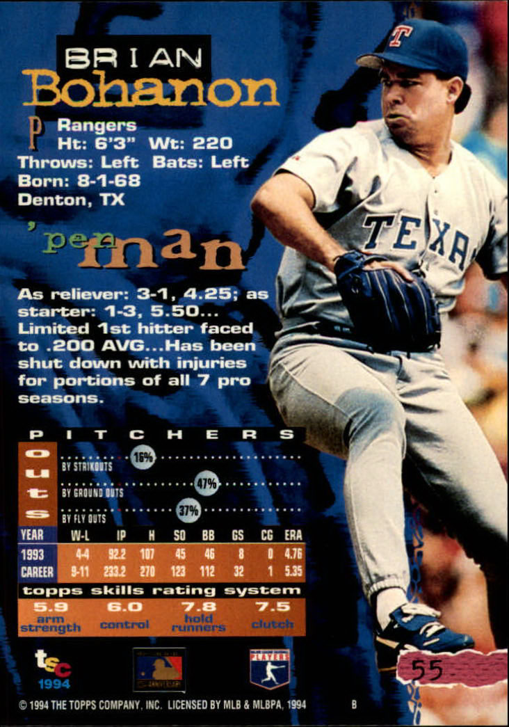 1994 Stadium Club Baseball Part 1 Main Set Card #1-250 - Picture 111 of 501