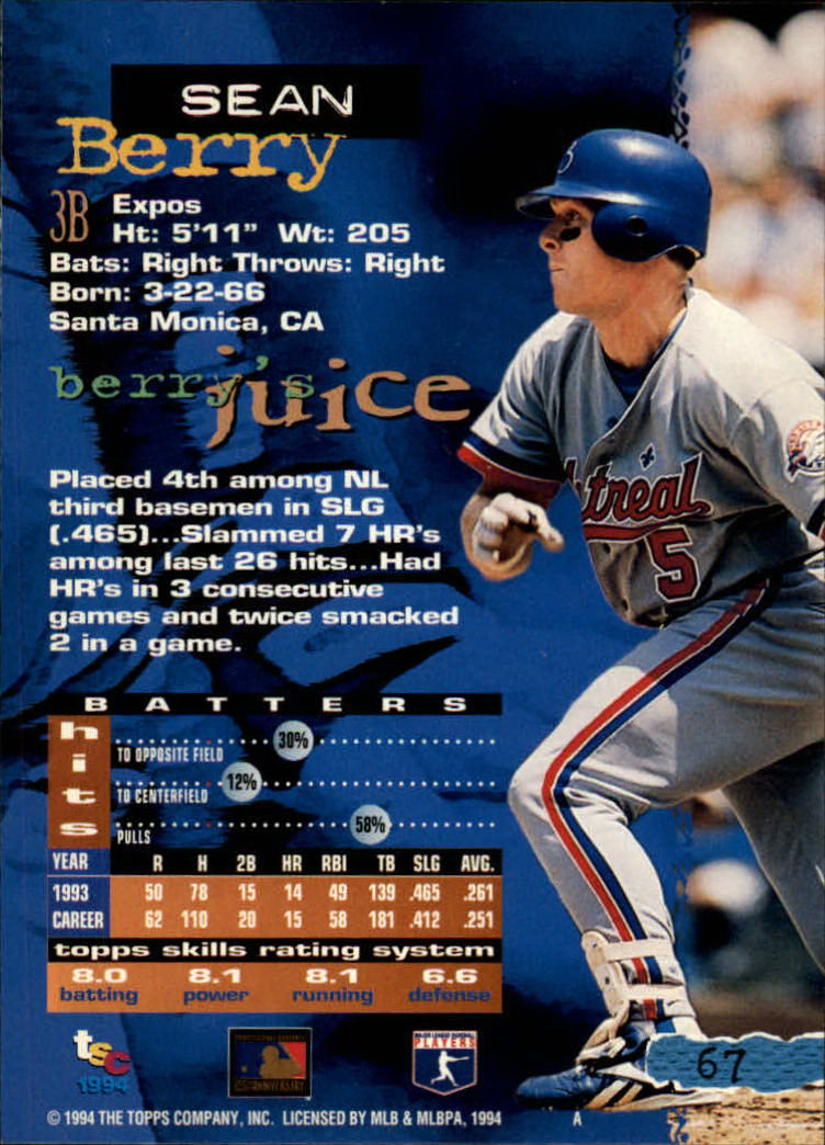 1994 Stadium Club Baseball Part 1 Main Set Card #1-250 - Picture 135 of 501