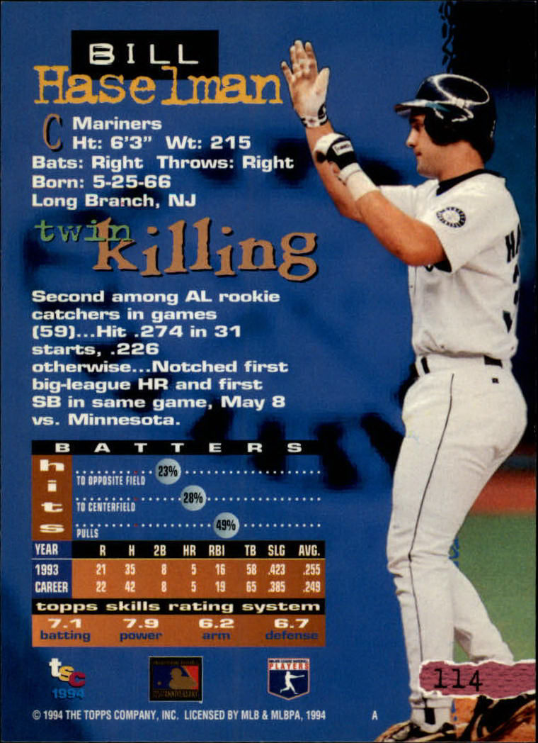 1994 Stadium Club Baseball Part 1 Main Set Card #1-250 - Picture 229 of 501