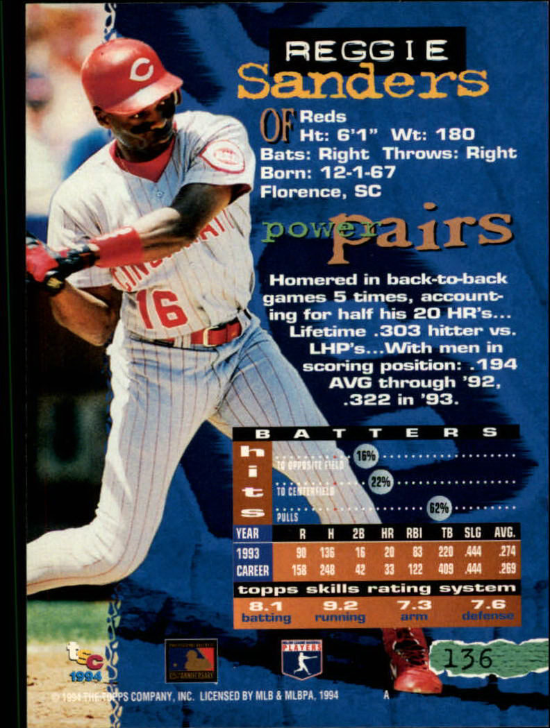 1994 Stadium Club Baseball Part 1 Main Set Card #1-250 - Picture 273 of 501