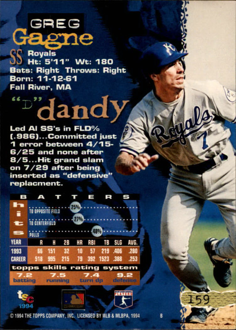 1994 Stadium Club Baseball Part 1 Main Set Card #1-250 - Picture 319 of 501