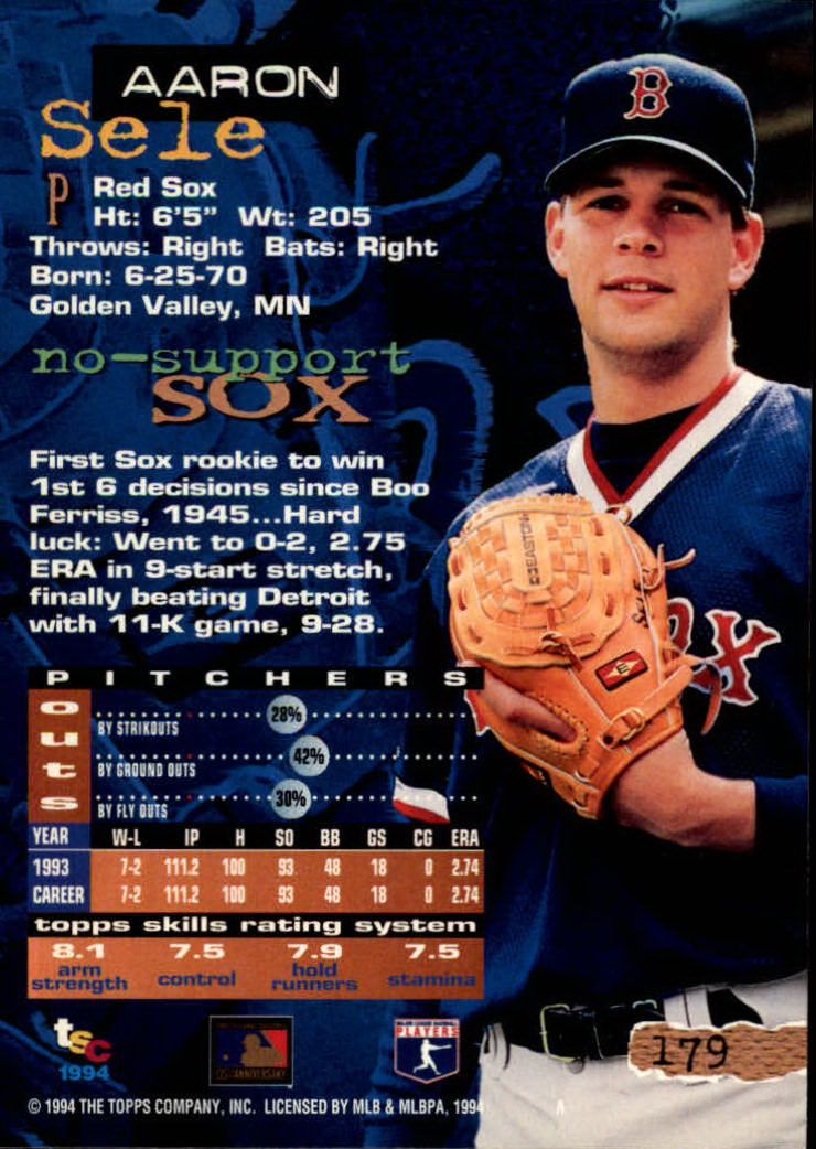 1994 Stadium Club Baseball Part 1 Main Set Card #1-250 - Picture 359 of 501
