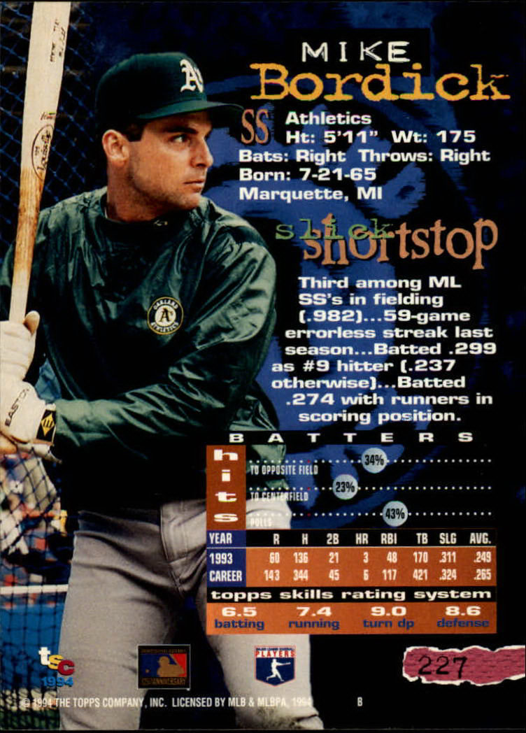 1994 Stadium Club Baseball Part 1 Main Set Card #1-250 - Picture 455 of 501
