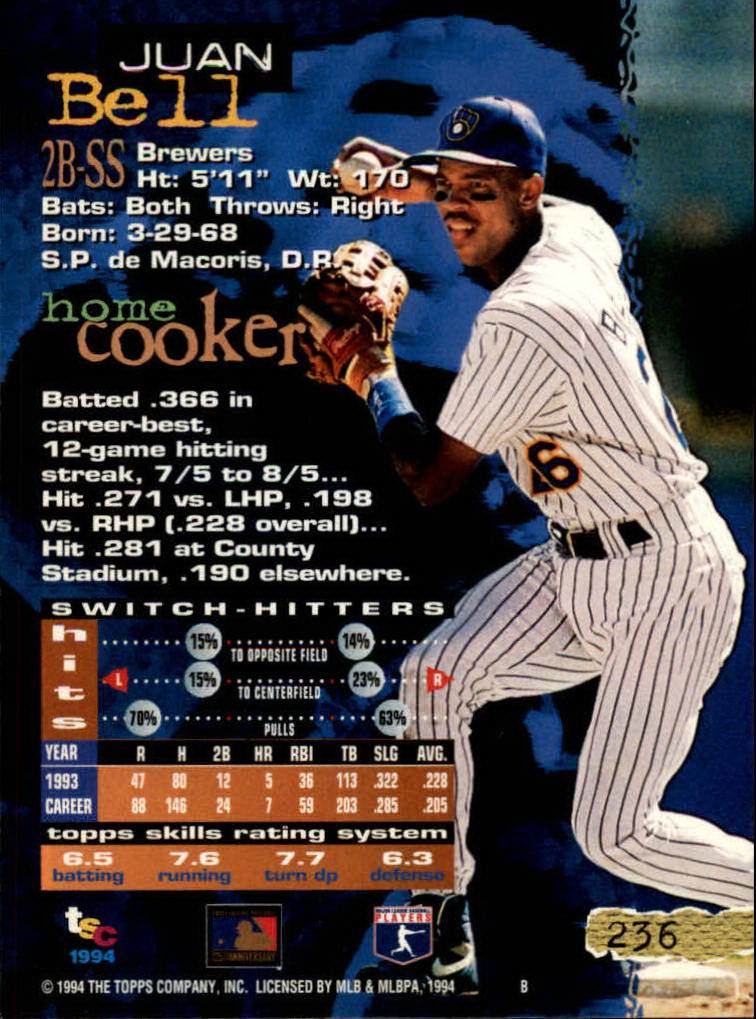 1994 Stadium Club Baseball Part 1 Main Set Card #1-250 - Picture 473 of 501