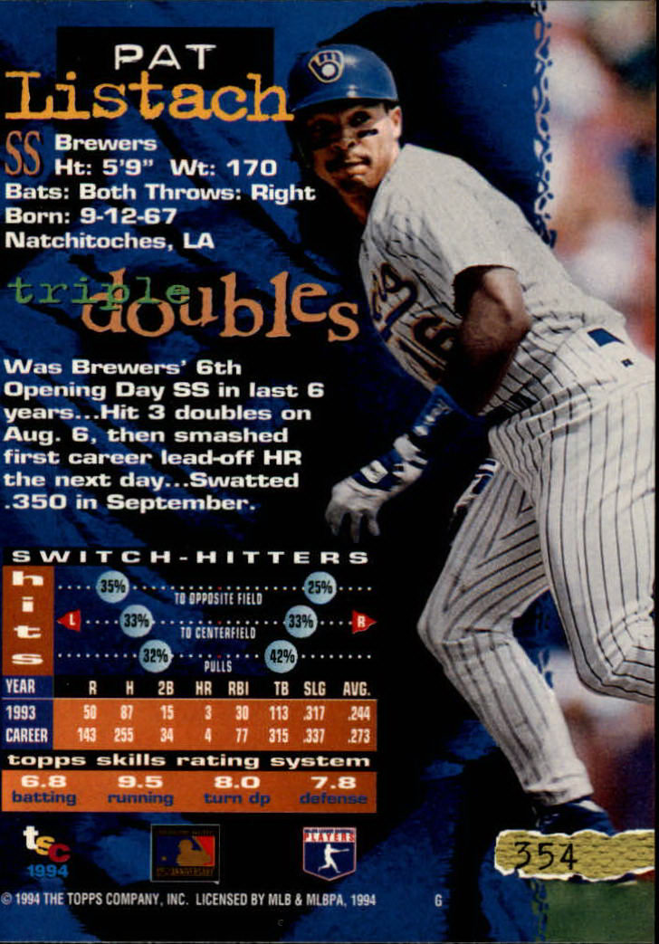 1994 Stadium Club Baseball Card Pick (Base) 265-523