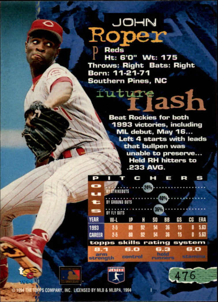 1994 Stadium Club #476 John Roper - NM-MT
