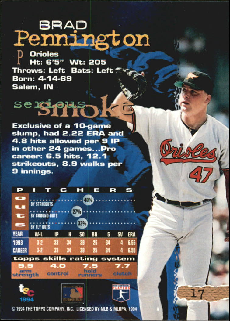 A1081- 1994 Stadium Club Golden Rainbow BB 1-250 -You Pick- 15+ FREE US SHIP - Picture 33 of 487
