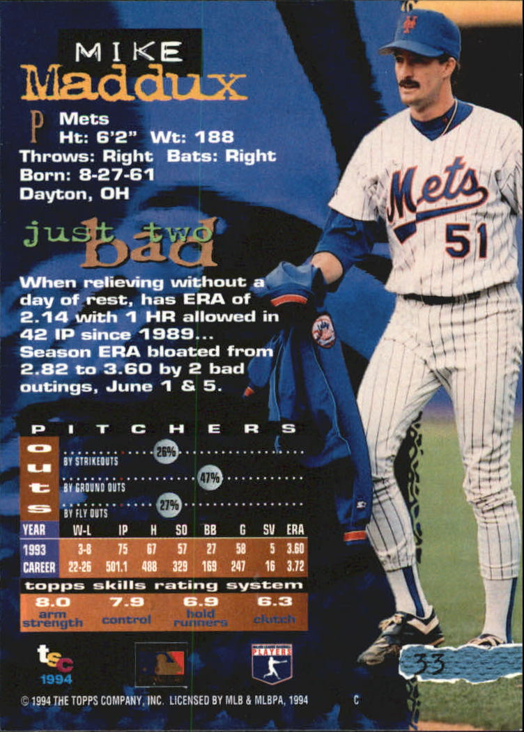 A1081- 1994 Stadium Club Golden Rainbow BB 1-250 -You Pick- 15+ FREE US SHIP - Picture 63 of 487