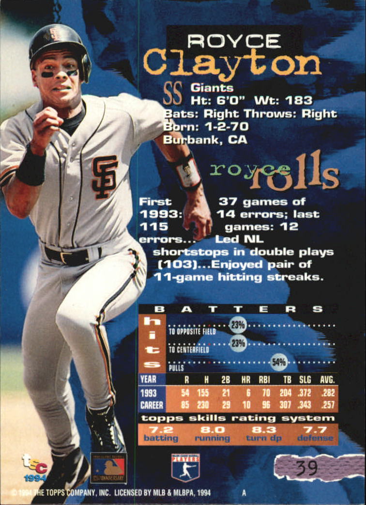 A1081- 1994 Stadium Club Golden Rainbow BB 1-250 -You Pick- 15+ FREE US SHIP - Picture 73 of 487