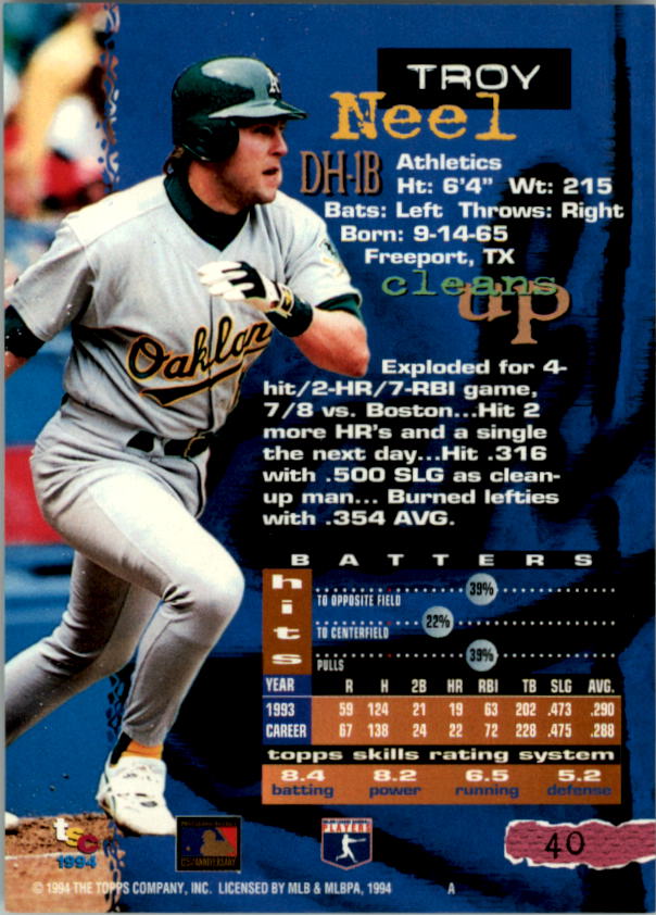 A1081- 1994 Stadium Club Golden Rainbow BB 1-250 -You Pick- 15+ FREE US SHIP - Picture 75 of 487