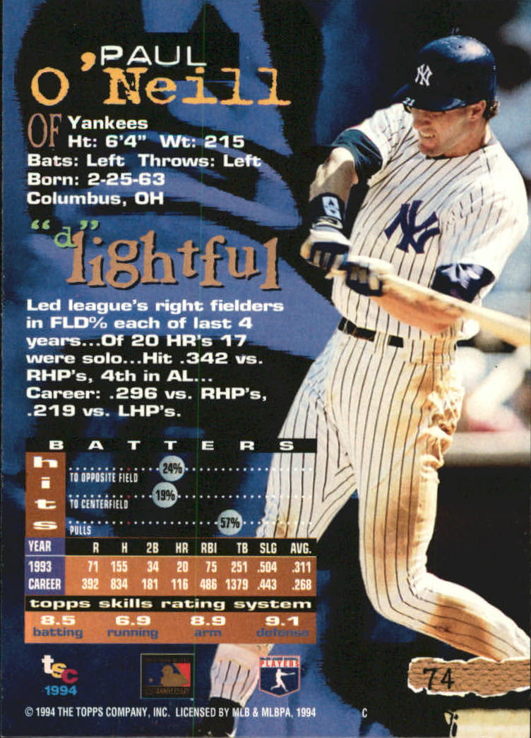 A1081- 1994 Stadium Club Golden Rainbow BB 1-250 -You Pick- 15+ FREE US SHIP - Picture 143 of 487