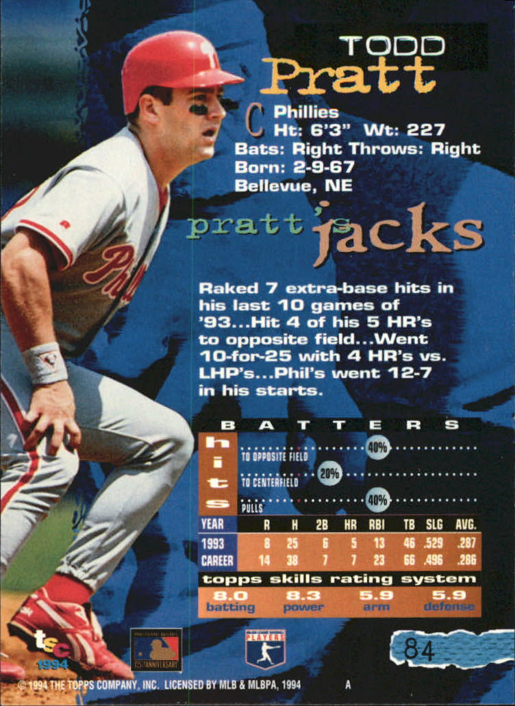 A1081- 1994 Stadium Club Golden Rainbow BB 1-250 -You Pick- 15+ FREE US SHIP - Picture 162 of 487