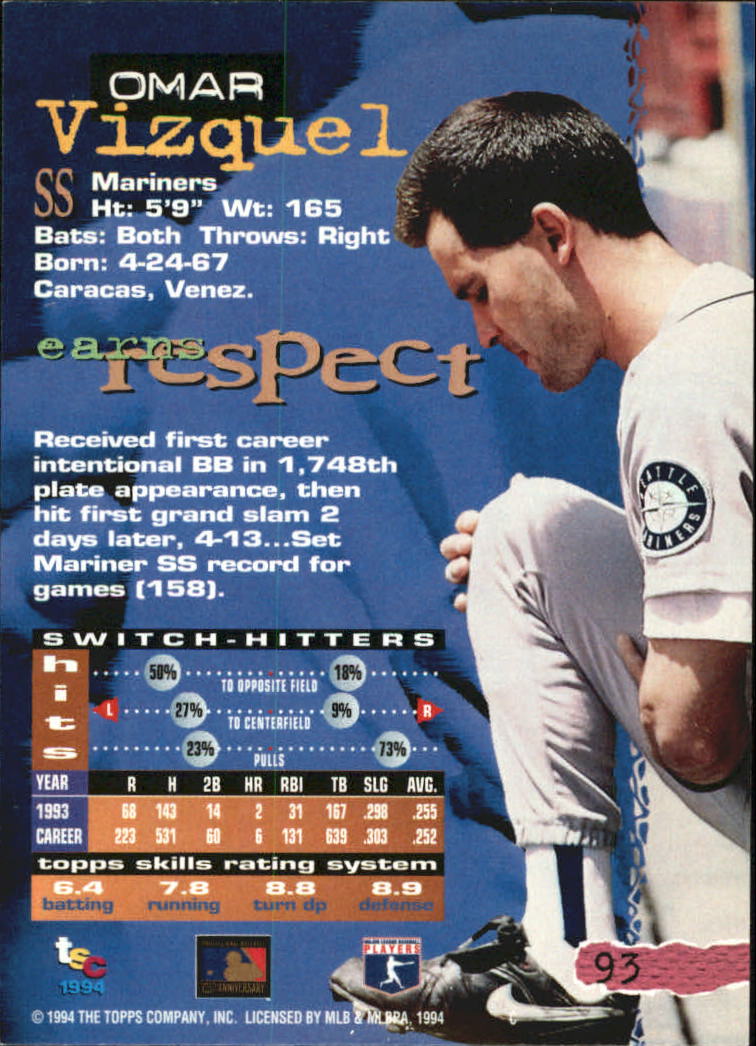 A1081- 1994 Stadium Club Golden Rainbow BB 1-250 -You Pick- 15+ FREE US SHIP - Picture 179 of 487
