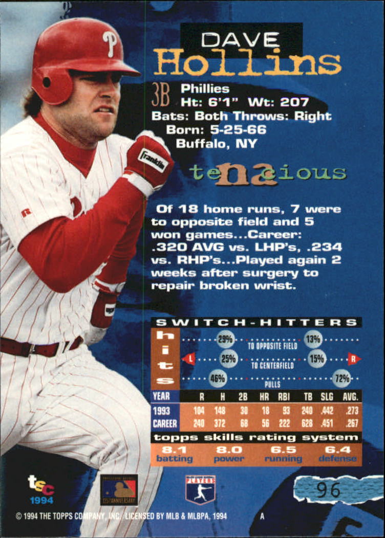 A1081- 1994 Stadium Club Golden Rainbow BB 1-250 -You Pick- 15+ FREE US SHIP - Picture 185 of 487